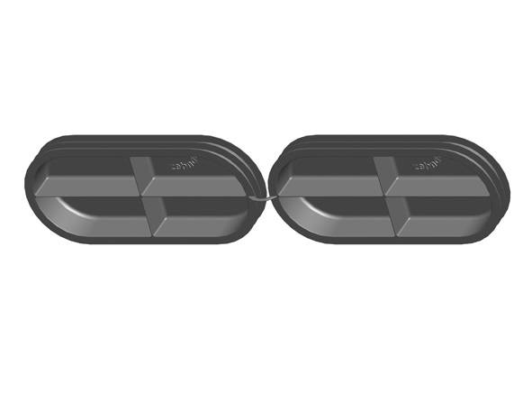 CK 300 dupla légcsatorna csőzáró elem