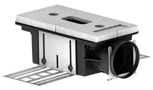 CLD-P 90 levegőnyílás ház, rövid oldalon, 140 mm